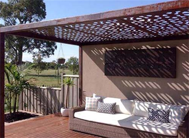 Corten steel metal pergola waterproof metal pergola black metal pergola