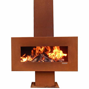 Steel Wood Burning Outdoor Fireplace outdoor fire pit