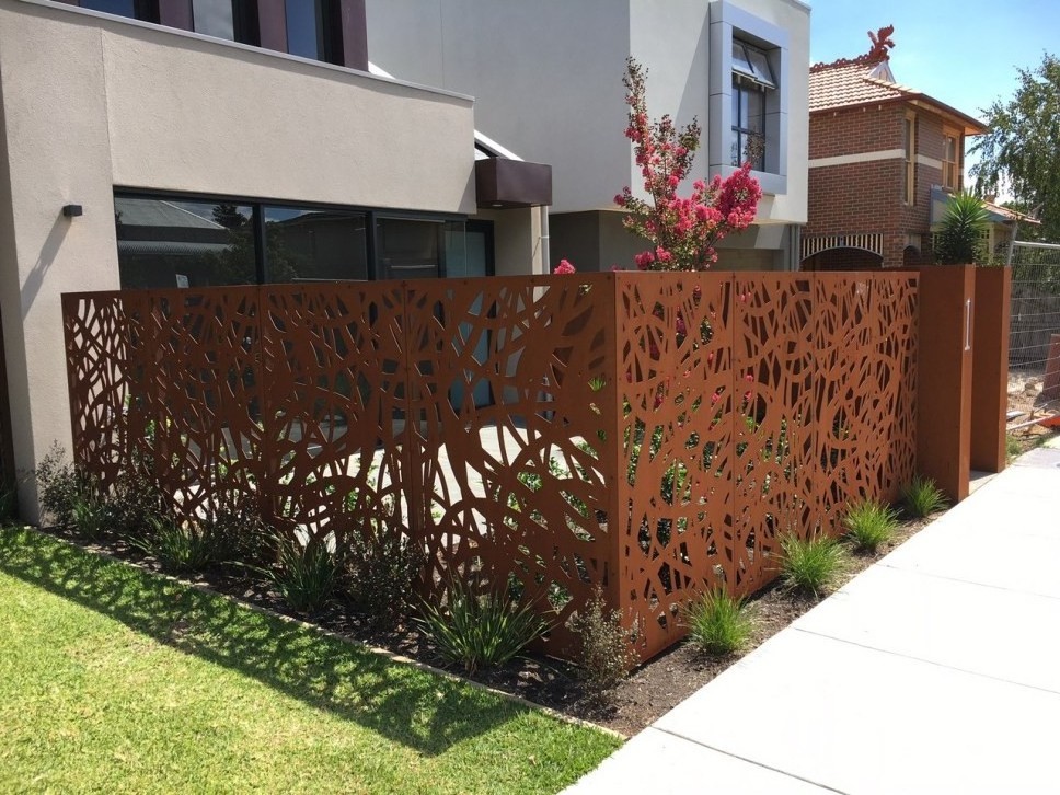 Cheap outdoor corten steel laser cut architectural decorative fencing panels