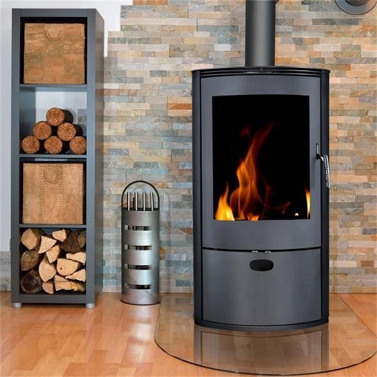 sheet metal fireplace wood-burning stove  round wood stove freestanding wood cook stoves