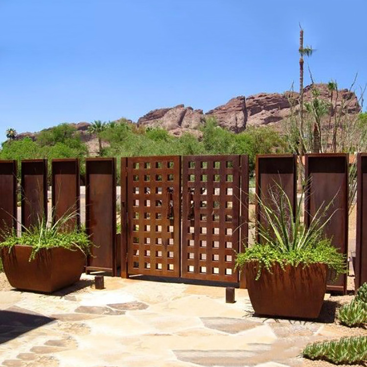 Cheap outdoor corten steel laser cut architectural decorative fencing panels