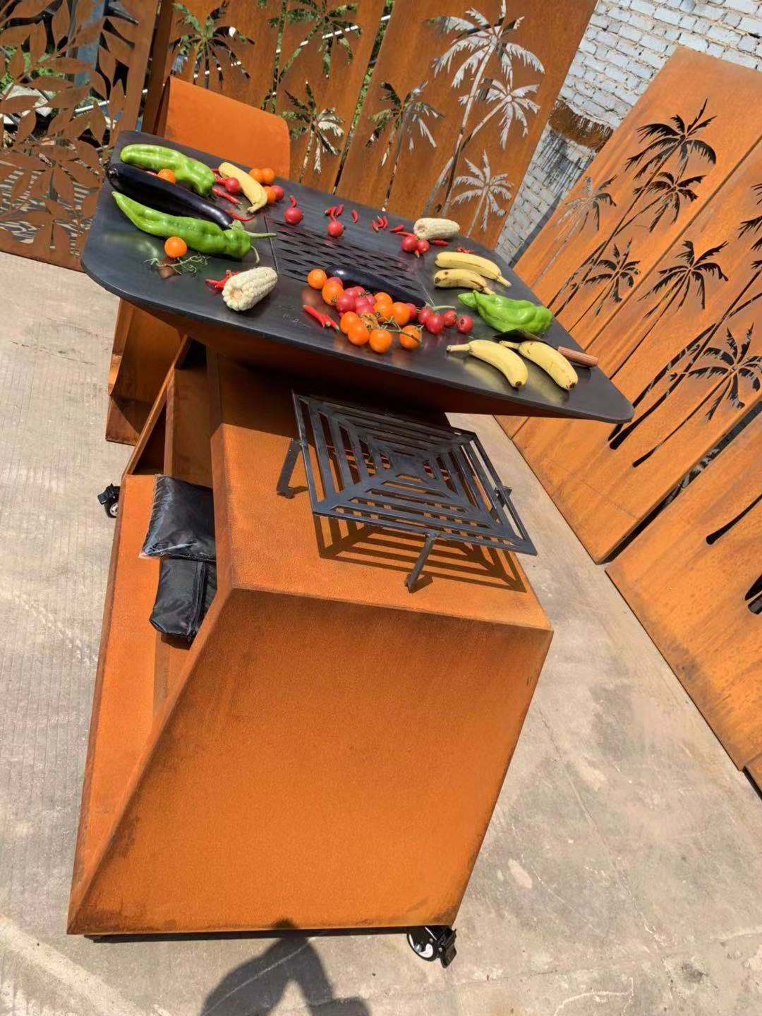 Wooden BBQ Grill  Experience the Convenience of a Portable BBQ Grill for Camping