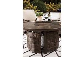 round rattan table with fire pit rattan gas fire pit