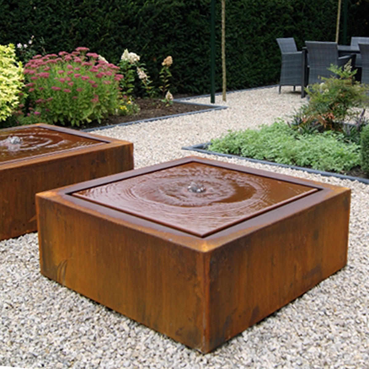 supplier corten steel pond water feature for garden/patio