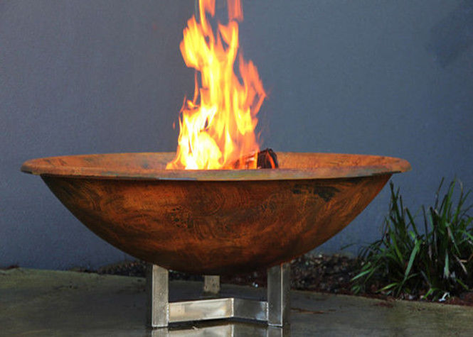 New design corten steel metal fountain pellet fire pit