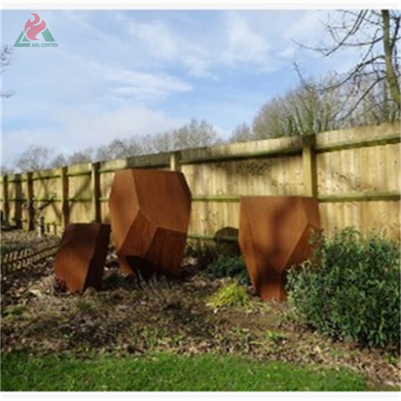 Hot product corten steel outdoor metal fence planter with privacy screen panel