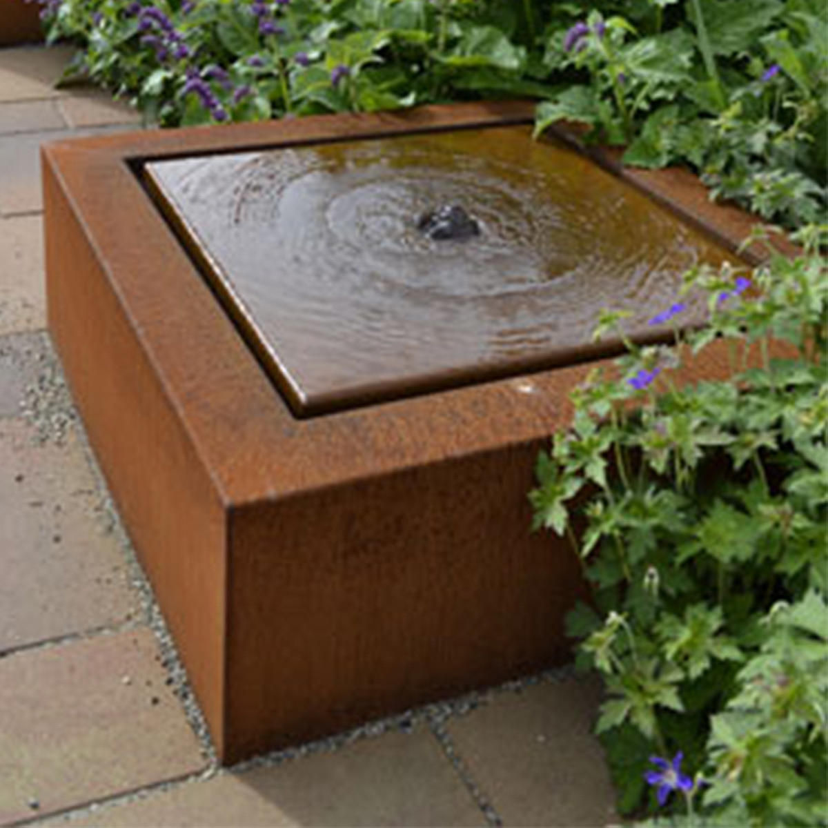 supplier corten steel pond water feature for garden/patio