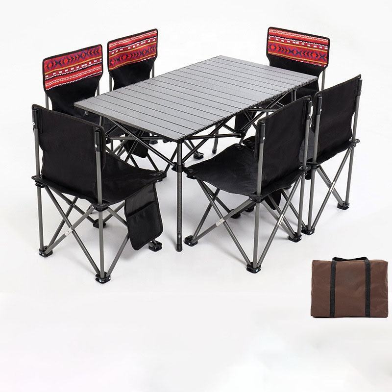 Portable Folding Camping Table Chairs Set Outdoor Patio Camp Beach Picnic with Carrying Bag