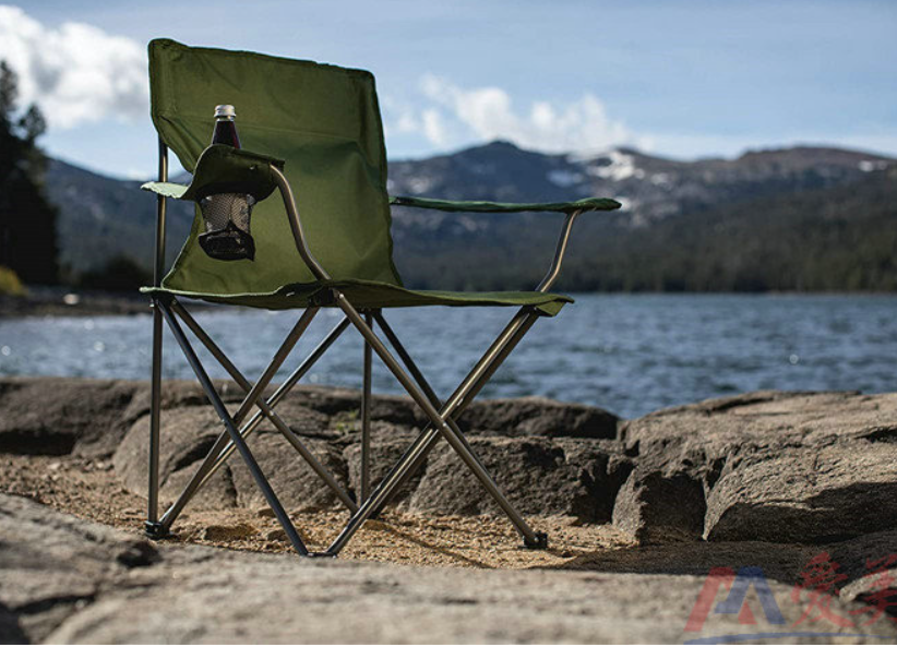 Lightweight Outdoor Beach Fishing Lounge Folding Camping Chair With Cup Holder