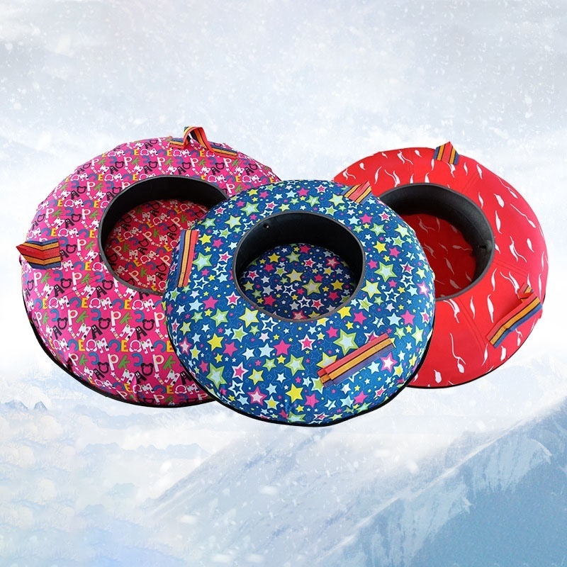 Customized 1 2 Person Durable Pvc Inflatable Towable Snow Tube With Cover