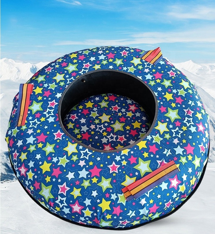 Customized 1 2 Person Durable Pvc Inflatable Towable Snow Tube With Cover