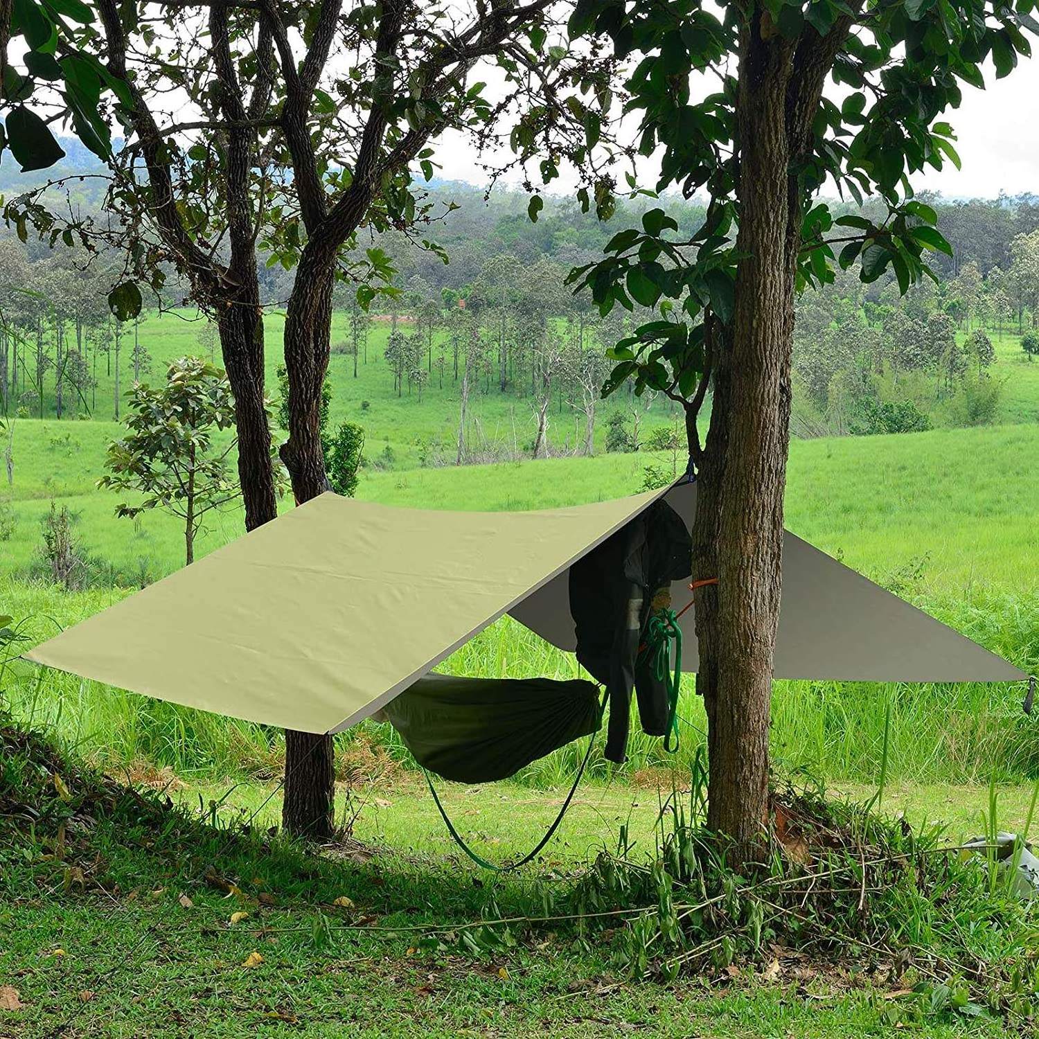 Multi-use  Camp Other Tent Waterproof Backpacking Tarp Shelter Lightweight Camping Tarp Tent Outdoor Hiking Tarp Canopy