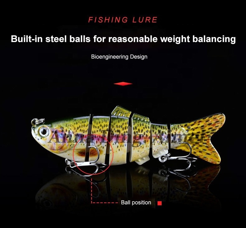 Plastic Multi Jointed Fishing Lures Bass Wobbler Artificial Lifelike Swimbait Fishing Hard Lures