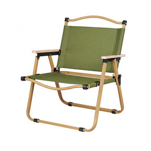 Outdoor Beach Chair Foldable Stackable Wood Camping Chair Lightweight Portable Picnic Folding Kermit Chair