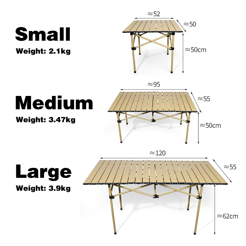 Outdoor picnic folding table camping portable adjustable lightweight table work table work bench