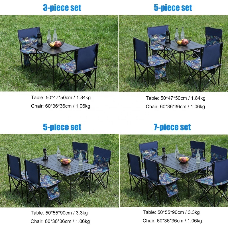 Outdoor Furniture Portable Folding Picnic Dining Table And Chairs Garden Picnic Patio Foldable Camping Table Chair Set