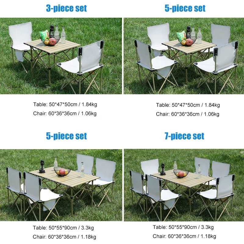 Outdoor Furniture Portable Folding Picnic Dining Table And Chairs Garden Picnic Patio Foldable Camping Table Chair Set