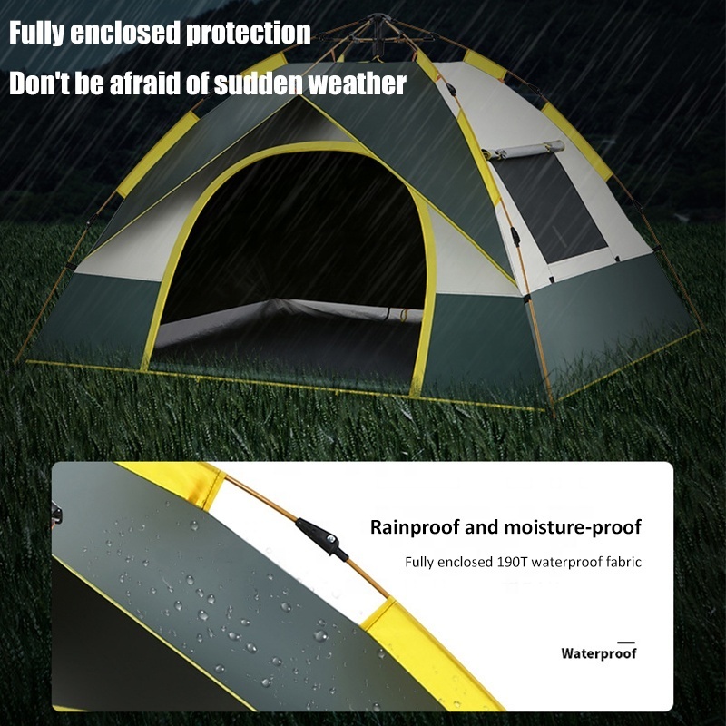 Wholesale Automatic Camping Tent Outdoor Quick Opening Rainproof Tent Hiking Portable 2 Doors Waterproof tent