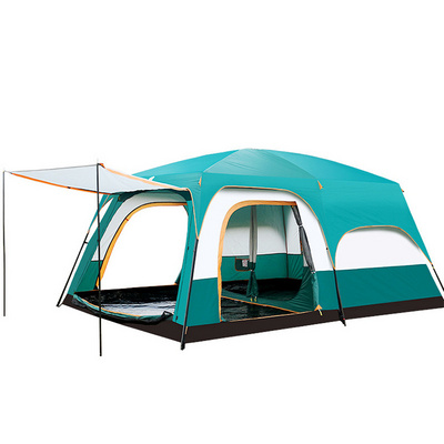 Outdoor Big Space Camping Outing Two Bedroom Tent 8-10 Person Ultra-Large Thickened Waterproof Tent Family Tent with Rooms