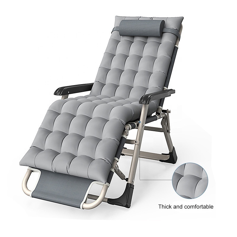 Outdoor Lightweight Adjustable Folding Zero Gravity Recliner Chair Relaxing Garden Sun Lounge Chair With Cushion