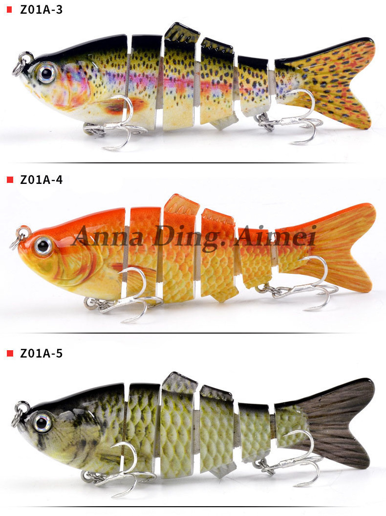 Plastic Multi Jointed Fishing Lures Bass Wobbler Artificial Lifelike Swimbait Fishing Hard Lures