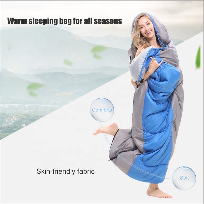 Thickened Winter Warm Sleeping Bag Adult Outdoor Camping Waterproof Ultralight Foldable Portable Travel Sleeping Bag