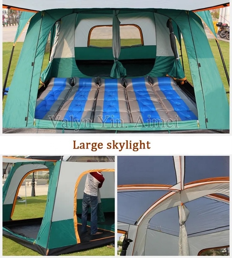 2 Rooms 1 Living Room extra large outdoor camping tents 4 8 persons  family luxury big camping tent