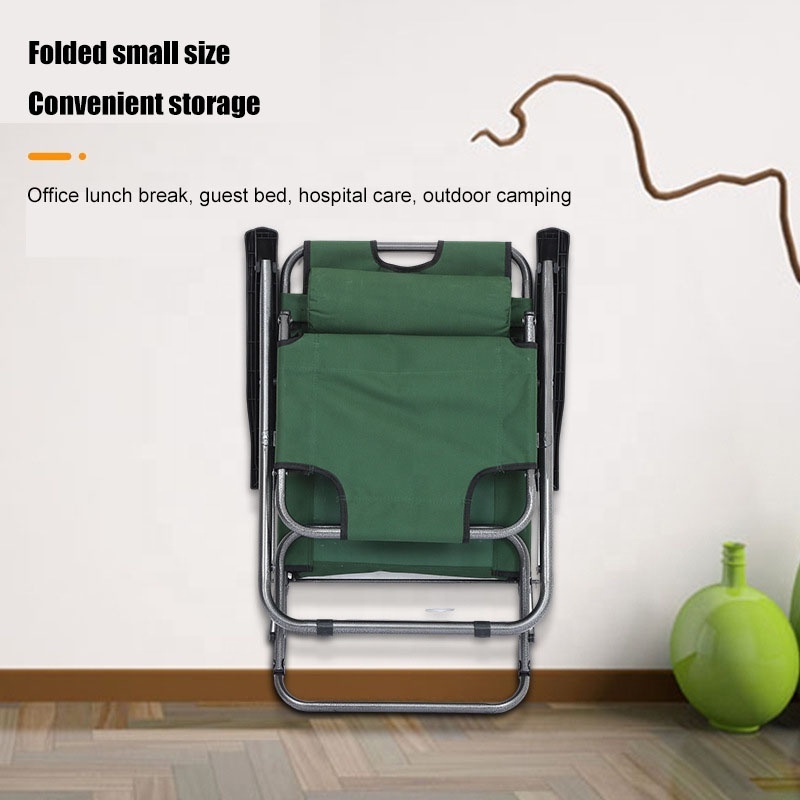 Outdoor Portable Patio Furniture Beach Chair Folding Recliner Chair Chaise Lounge Chair