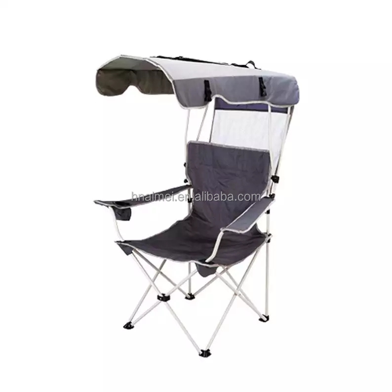 Portable Camping Beach Chair Folding Lawn Chair with Canopy Sunshade