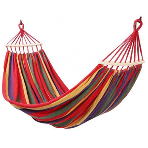 Cheap Portable Camping Swing Hammock Bed Rainbow Garden Canvas Hammock For Beach