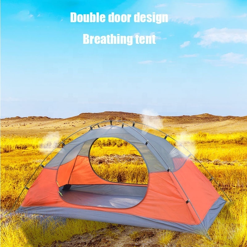 Double Layer Ultralight Aluminum Pole Camping Tent Lightweight Backpacking Tent For Hiking