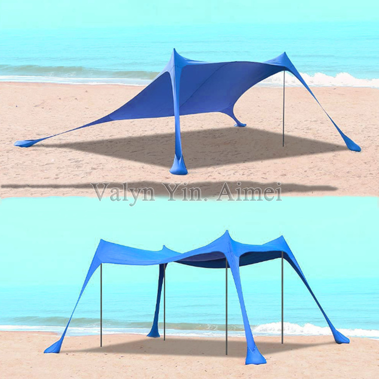 Beach Tent Pop Up Shade UPF50+ Portable Beach Canopy Sun Shelter