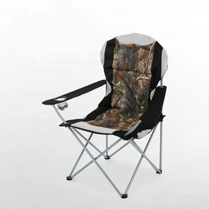 Outdoor foldable beach folding chair for garden with arm rest and cup holder folding outdoor fishing chair