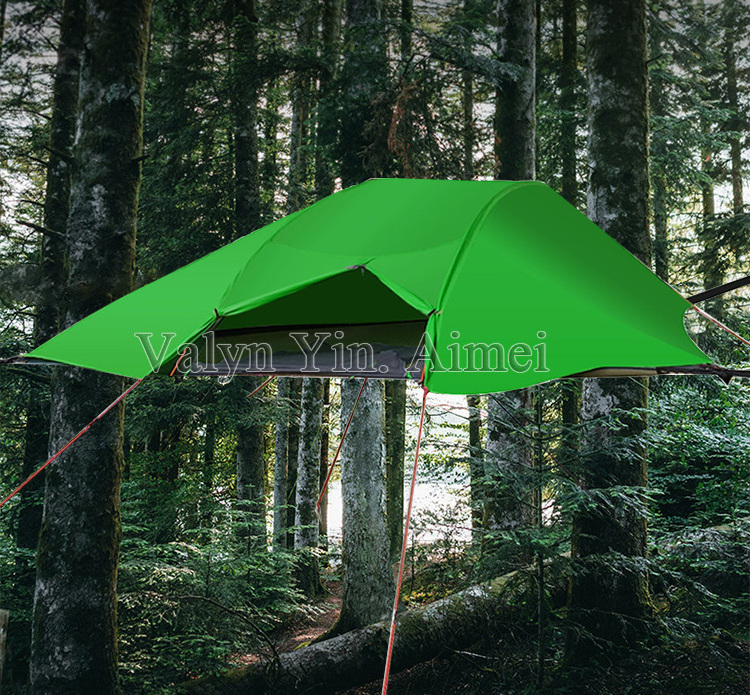 Waterproof 2 Layers Mosquito Net Hammock Tent Tree Tent House Black 3 Person Camping Outdoor Hanging Tree Suspended Tent