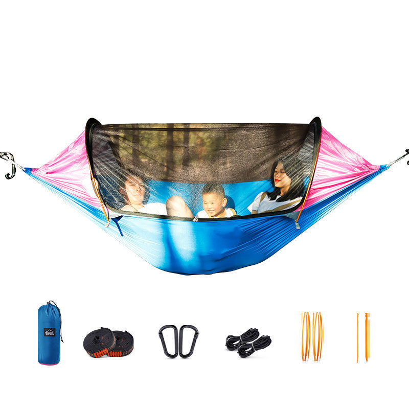 camping hammock swing outdoor camping tent waterproof hammock with mosquito net and rain fly