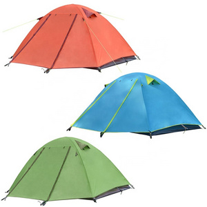 Double Layer Ultralight Aluminum Pole Camping Tent Lightweight Backpacking Tent For Hiking