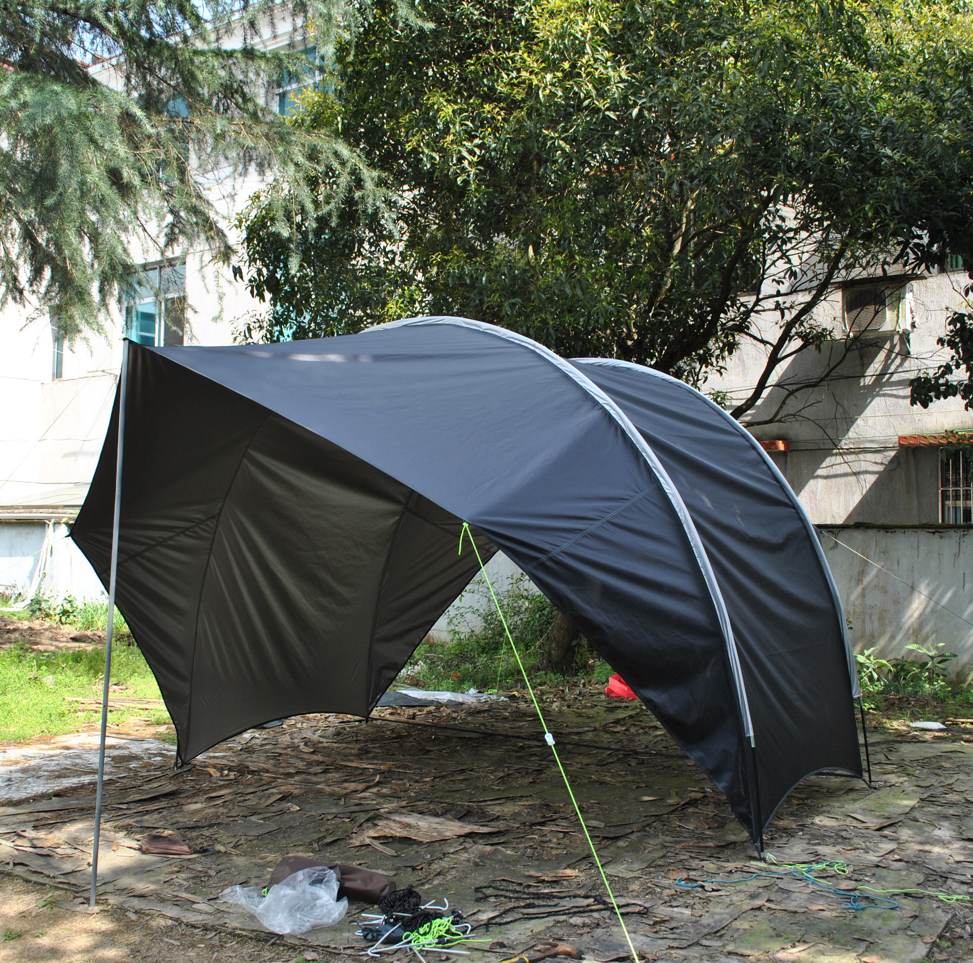 Outdoor multi-functional camping eggshell canopy rainproof and sunscreen dome canopy camping leisure dome canopy