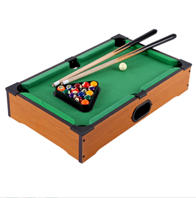 Buy Cheap Wooden Children's Sports Game Balls Sticks Chalk Brushes Triangles Tabletop Pool Set Mini Game Billiard Pool Table