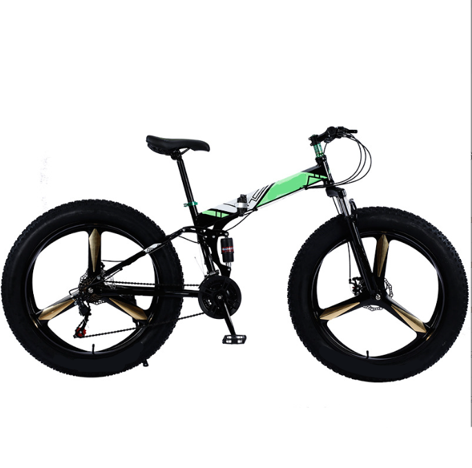 China Softtail Frame 26 Inch Carbon Fiber Adventurer Folding Mountain Bike With Fat Tire