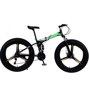 China Softtail Frame 26 Inch Carbon Fiber Adventurer Folding Mountain Bike With Fat Tire