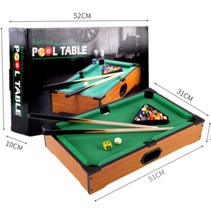 Buy Cheap Wooden Children's Sports Game Balls Sticks Chalk Brushes Triangles Tabletop Pool Set Mini Game Billiard Pool Table