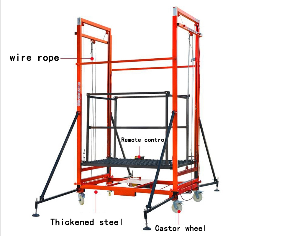 Support customization Mobile Electric Scaffold Lift 3 - 6m Electric Scaffolding