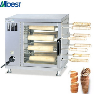 Automatic Electric Bread Rolls Making Machinery Waffle Cone Maker Ice Cream Cone Maker Chimney Cake Machine For Sale