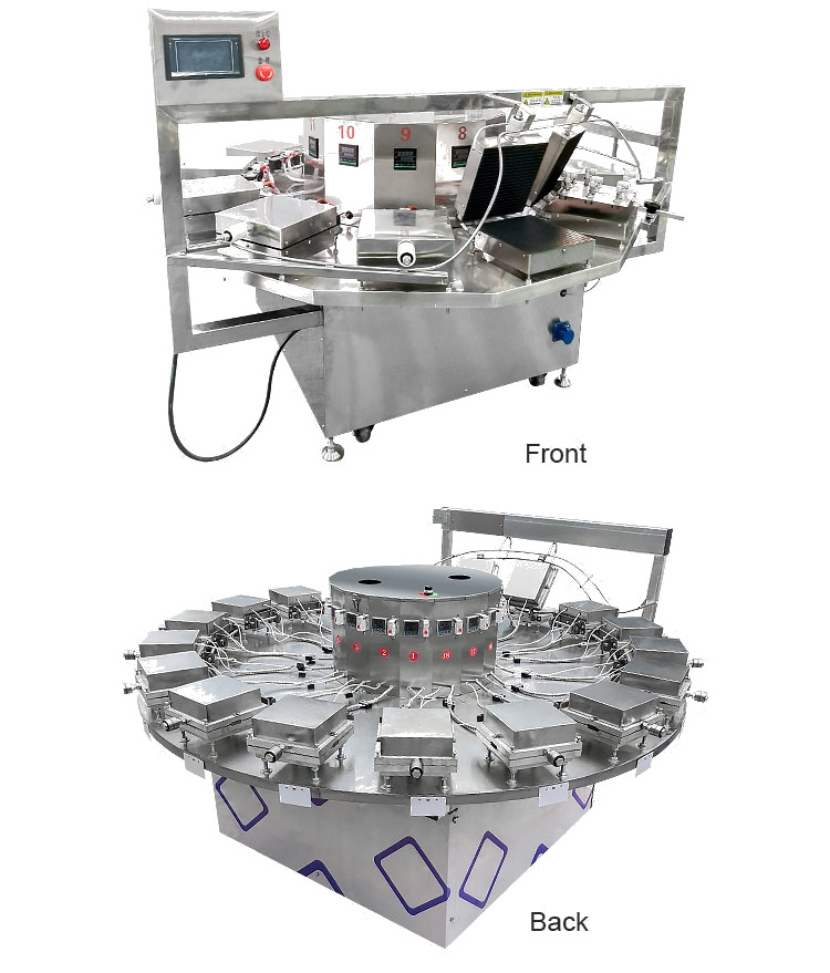 Industrial Commercial Stroopwafel Icecream Wafer Egg Roll Waffle Maker Ice Cream Cone Making Machine for Trade