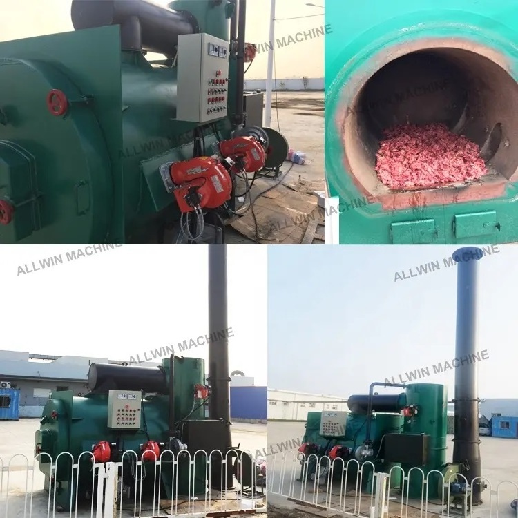 Factory sales dead pig sows carcass incineration disposal machine pets cremation incinerator for pet