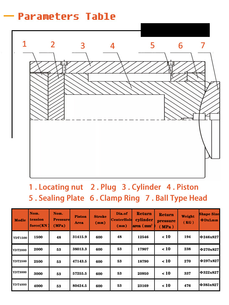 800 Tons Lifting Jack Vertical and Horizontal Double Acting Hydraulic Jack Factory Price Cylinder Lifting Jack