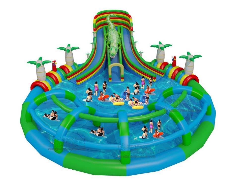 2018 NEW inflatable crocodile water park mobile aqua park equipment inflatable water park