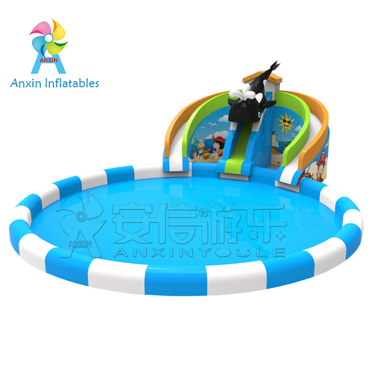 commercial rental  pvc inflatable  Killer Whale inflatable water park  customized size for children and adults