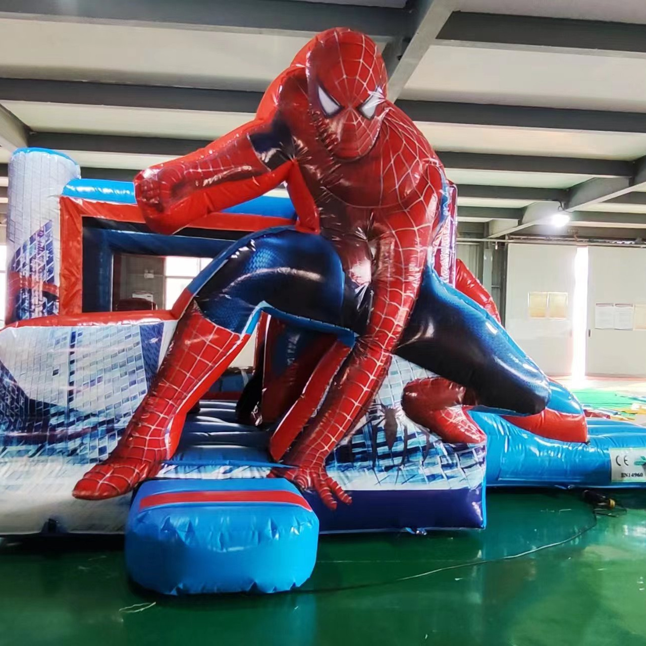 Commercial fun bounce house spider man bouncer inflatable castle for kids party jumping