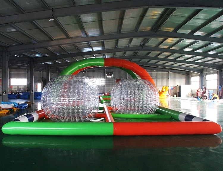 zorb ball track inflatable race track with PVC/TPU bubble zorb ball for kids